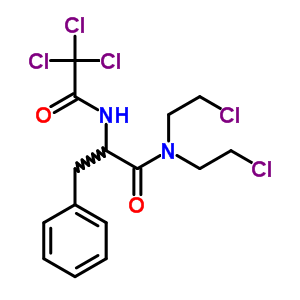 Benzenepropanamide,n,n-bis(2-chloroethyl)-a-[(2,2,2-trichloroacetyl)amino]- Structure,1462-77-7Structure