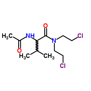 Butanamide,2-(acetylamino)-n,n-bis(2-chloroethyl)-3-methyl- Structure,1462-79-9Structure