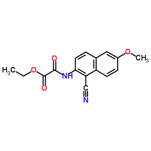 Aceticacid, 2-[(1-cyano-6-methoxy-2-naphthalenyl)amino]-2-oxo-, ethyl ester Structure,14623-39-3Structure