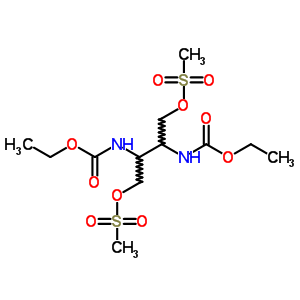 Ethyl n-[3-(ethoxycarbonylamino)-1,4-bis(methylsulfonyloxy)butan-2-yl]carbamate Structure,14737-63-4Structure