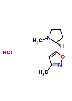 3-Methyl-5-[(2s)-1-methyl-2-pyrrolidinyl]isoxazole hydrochloride Structure,147388-83-8Structure