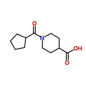 1-(Cyclopentylcarbonyl)-4-piperidine-carboxylic acid Structure,147636-33-7Structure