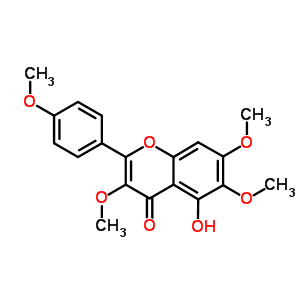 5-Hydroxy-3,6,7-trimethoxy-2-(4-methoxyphenyl)chromen-4-one Structure,14787-34-9Structure