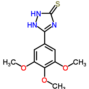 3H-1,2,4-triazole-3-thione,1,2-dihydro-5-(3,4,5-trimethoxyphenyl)- Structure,14803-86-2Structure