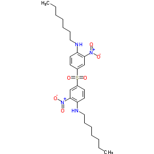 Benzenamine, 4,4-sulfonylbis[n-heptyl-2-nitro- Structure,14894-45-2Structure