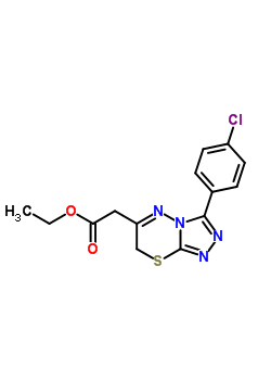 3-(4-Chloro-phenyl)-7H-[1,2,4]triazolo[3,4-b][1,3,4]thiadiazin-6-yl]-acetic acid ethyl ester Structure,150536-08-6Structure