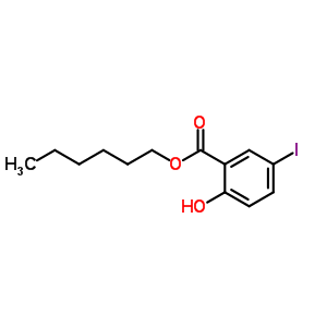 Hexyl 2-hydroxy-5-iodobenzoate Structure,15125-93-6Structure