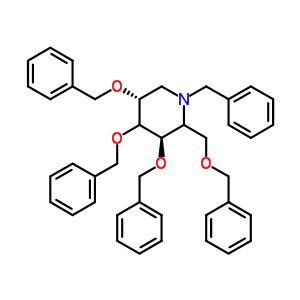 N-benzyl-2,3,4,6-tetra-o-benzyl-1,5-dideoxy-imino-l-iditol Structure,151963-95-0Structure