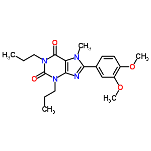 8-(3,4-Dimethoxyphenyl)-7-methyl-1,3-dipropyl-1h-purine-2,6(3h,7h)-dione Structure,152881-18-0Structure