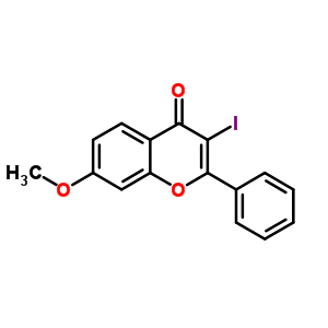 3-Iodo-7-methoxy-2-phenyl-chromen-4-one Structure,153446-72-1Structure