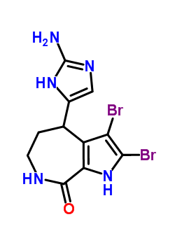 4-(2-Amino-1h-imidazol-4-yl)-2,3-dibromo-4,5,6,7-tetrahydropyrrolo[2,3-c]azepin-8(1h)-one Structure,154569-13-8Structure