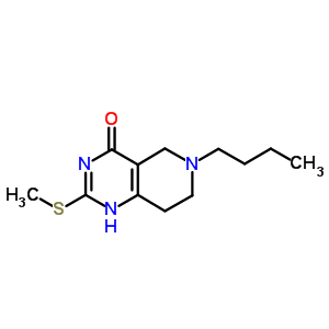 Pyrido[4,3-d]pyrimidin-4(3h)-one,6-butyl-5,6,7,8-tetrahydro-2-(methylthio)- Structure,15637-63-5Structure