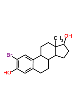 2-Bromoestradiol, (13s,17s)-2-bromo-13-methyl-7,8,9,11,12,13,14,15,16,17-decahydro-6h-cyclopenta[a]phenanthrene-3,17-diol Structure,15833-07-5Structure