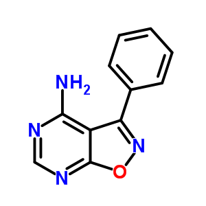 Isoxazolo[5,4-d]pyrimidin-4-amine,3-phenyl- Structure,15846-07-8Structure