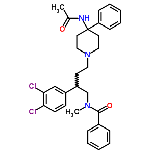 N-4-(4-acetamido-4-phenyl-1-piperidyl)-2-(3,4-dichlorophenyl)butyl-n-methyl-benzamide Structure,159125-41-4Structure