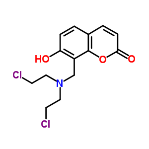 2H-1-benzopyran-2-one,8-[[bis(2-chloroethyl)amino]methyl]-7-hydroxy-, hydrochloride Structure,15991-08-9Structure