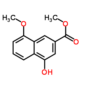 4-Hydroxy-8-methoxy-2-naphthalenecarboxylic acid methyl ester Structure,16059-76-0Structure