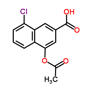 4-(Acetyloxy)-8-chloro-2-naphthalenecarboxylic acid Structure,16059-78-2Structure