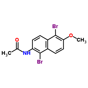 Acetamide,n-(1,5-dibromo-6-methoxy-2-naphthalenyl)- Structure,16198-80-4Structure