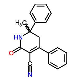 3-Pyridinecarbonitrile,1,2,5,6-tetrahydro-6-methyl-2-oxo-4,6-diphenyl- Structure,16232-39-6Structure