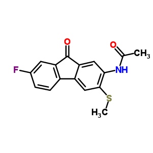 Acetamide,n-[7-fluoro-3-(methylthio)-9-oxo-9h-fluoren-2-yl]- Structure,16233-00-4Structure