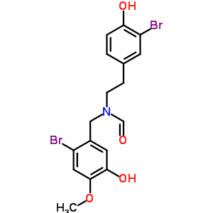 N-(3-bromo-4-hydroxyphenethyl)-n-(2-bromo-5-hydroxy-4-methoxybenzyl)formamide Structure,162334-97-6Structure