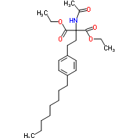 Diethyl 2-acetamido-2-[2-(4-octylphenylethyl)malonate Structure,162358-08-9Structure