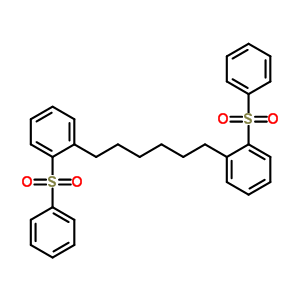 1-(Benzenesulfonyl)-2-[6-[2-(benzenesulfonyl)phenyl]hexyl]benzene Structure,16426-00-9Structure