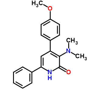 2(1H)-pyridinone,3-(dimethylamino)-4-(4-methoxyphenyl)-6-phenyl- Structure,16607-18-4Structure