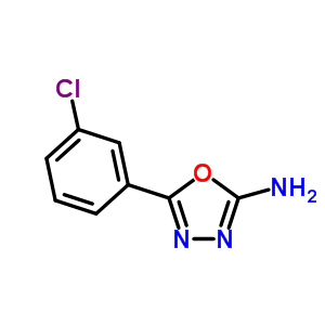 5-(3-Chlorophenyl)-1,3,4-oxadiazol-2-amine Structure,1673-45-6Structure