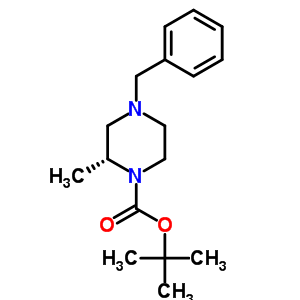 (R)-tert-butyl 4-benzyl-2-methylpiperazine-1-carboxylate Structure,170033-58-6Structure