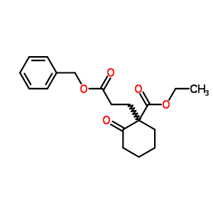 Cyclohexanepropanoicacid, 1-(ethoxycarbonyl)-2-oxo-, phenylmethyl ester Structure,17033-58-8Structure