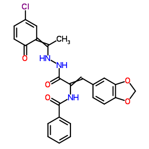 2-Propenoicacid, 3-(1,3-benzodioxol-5-yl)-2-(benzoylamino)-,2-[1-(5-chloro-2-hydroxyphenyl)ethylidene]hydrazide Structure,17178-86-8Structure