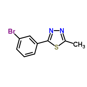 2-(3-Bromophenyl)-5-methyl-1,3,4-thiadiazole Structure,173406-59-2Structure