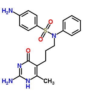 4-Amino-n-[3-(2-amino-4-methyl-6-oxo-3h-pyrimidin-5-yl)propyl]-n-phenyl-benzenesulfonamide Structure,17400-13-4Structure