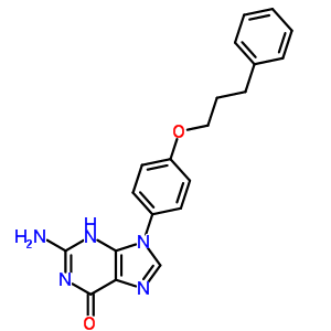 2-Amino-9-[4-(3-phenylpropoxy)phenyl]-3h-purin-6-one Structure,17606-62-1Structure