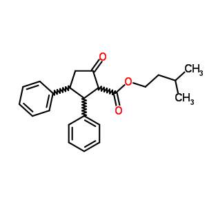 3-Methylbutyl 5-oxo-2,3-diphenyl-cyclopentane-1-carboxylate Structure,1772-59-4Structure