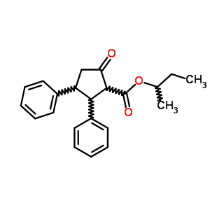 Butan-2-yl 5-oxo-2,3-diphenyl-cyclopentane-1-carboxylate Structure,1772-62-9Structure