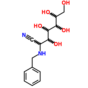 2-(Benzylamino)-3,4,5,6,7-pentahydroxy-heptanenitrile Structure,17768-63-7Structure