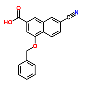 7-Cyano-4-(phenylmethoxy)-2-naphthalenecarboxylic acid Structure,178877-05-9Structure