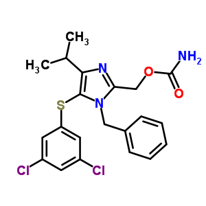 1-Benzyl-2-carbamoyloxymethyl-5-(3,5-dichlorophenylthio)-4-isopropyl-1h-imidazole Structure,178979-35-6Structure