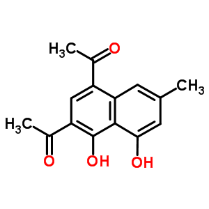 1-(4-Acetyl-1,8-dihydroxy-6-methyl-naphthalen-2-yl)ethanone Structure,1791-38-4Structure