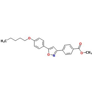 Methyl 4-(5-(4-(pentyloxy)phenyl)isoxazol-3-yl)benzoate Structure,179162-64-2Structure