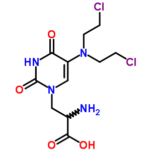 2-Amino-3-[5-[bis(2-chloroethyl)amino]-2,4-dioxo-pyrimidin-1-yl]propanoic acid Structure,18003-48-0Structure