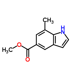 7-Methyl-1h-indole-5-carboxylic acid methyl ester Structure,180624-25-3Structure