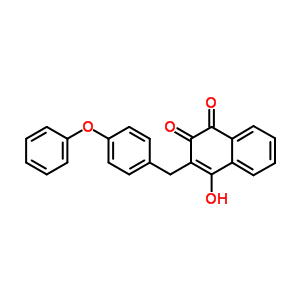 4-Hydroxy-3-[(4-phenoxyphenyl)methyl]naphthalene-1,2-dione Structure,18100-23-7Structure