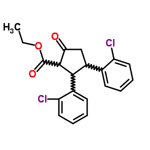 Ethyl 2,3-bis(2-chlorophenyl)-5-oxo-cyclopentane-1-carboxylate Structure,1830-05-3Structure