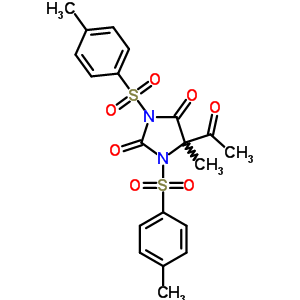 2,4-Imidazolidinedione,5-acetyl-5-methyl-1,3-bis[(4-methylphenyl)sulfonyl]- Structure,18354-47-7Structure