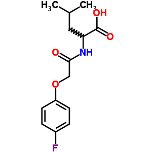 2-[[2-(4-Fluorophenoxy)acetyl]amino]-4-methyl-pentanoic acid Structure,1841-83-4Structure