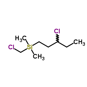 Chloromethyl-(3-chloropentyl)-dimethyl-silane Structure,18441-78-6Structure